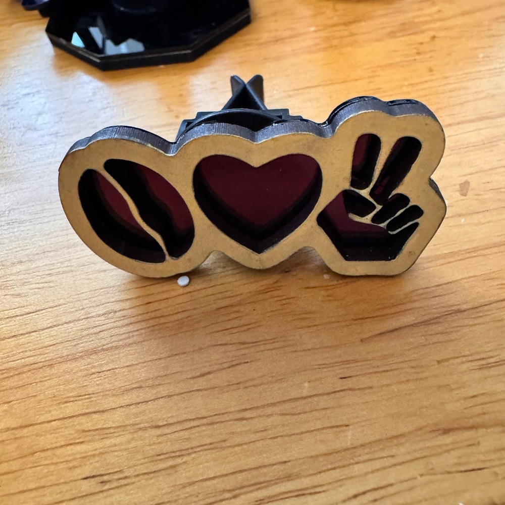 2 Handcrafted Car Vent Freshener Wood/Acrylic *Add Your own essential oils